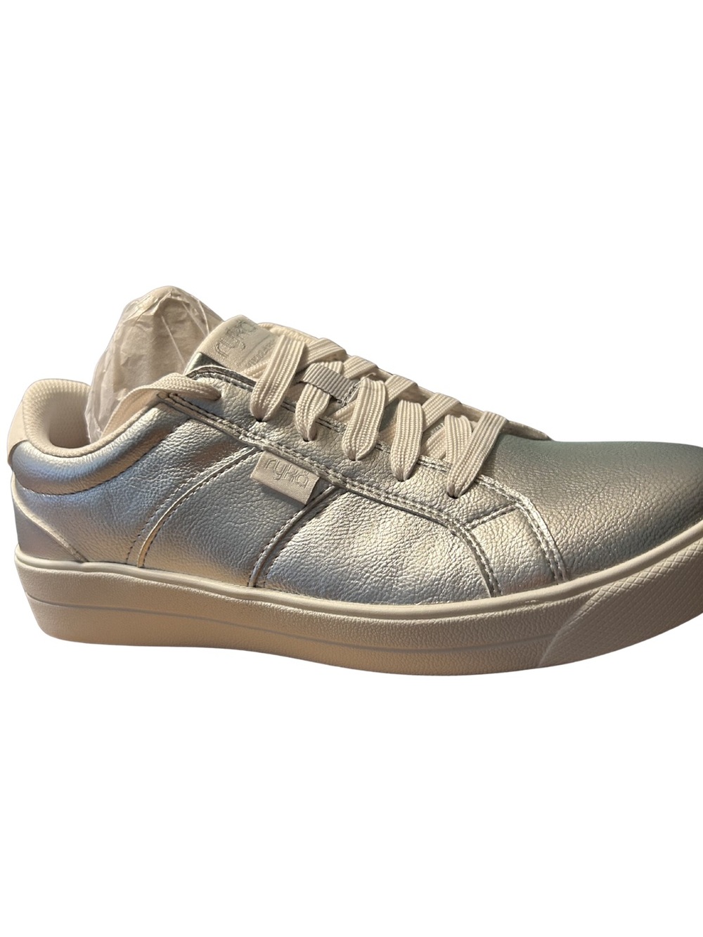 Ryka Metallic Silver Women's Low-Top Athletic Sneaker